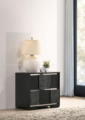 Blacktoft Black Nightstand - furniture place usa