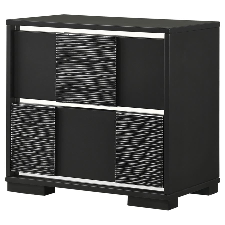 Blacktoft Black Nightstand - furniture place usa