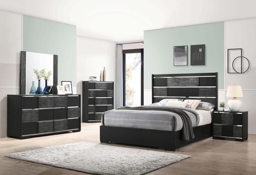 Blacktoft Black Nightstand - furniture place usa