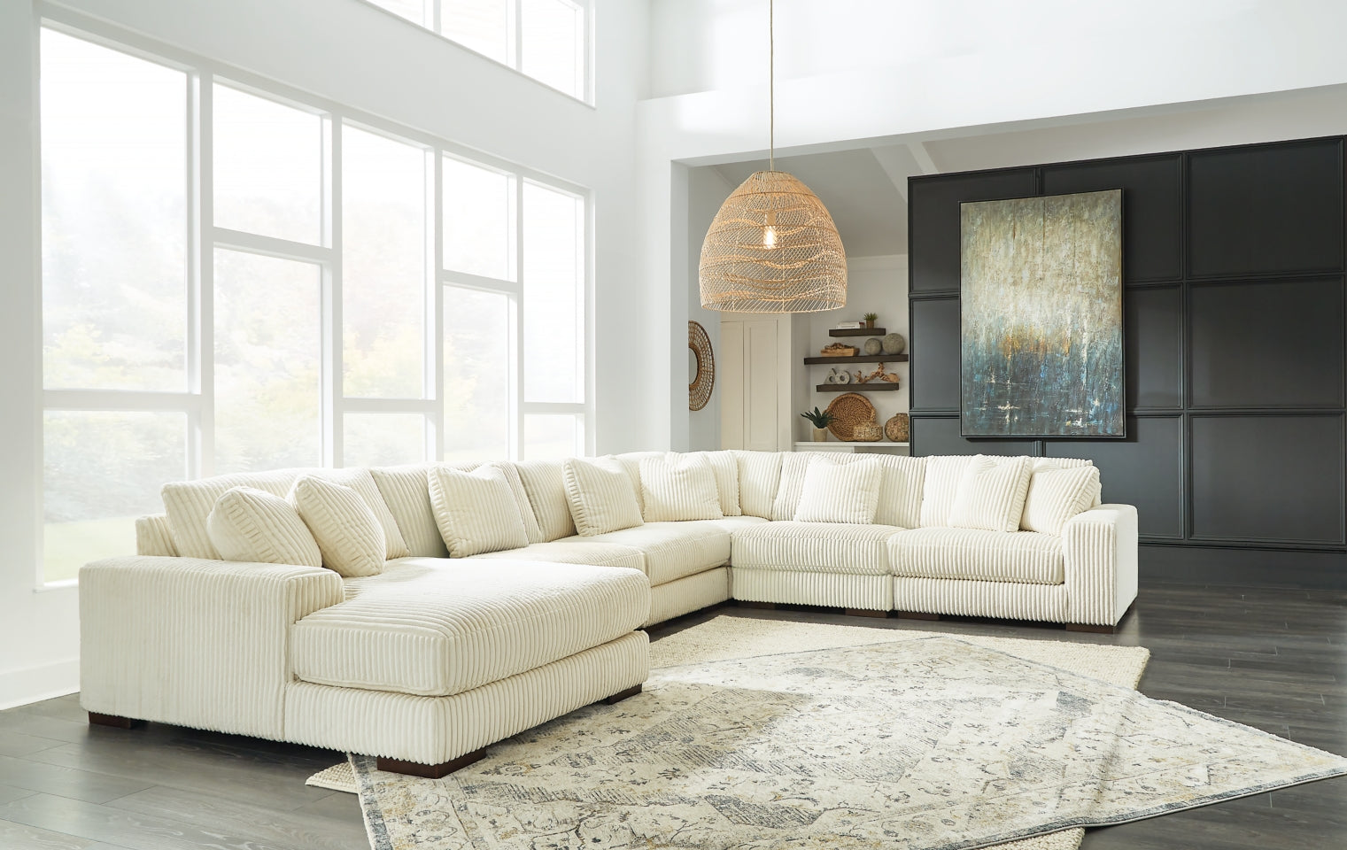 Lindyn 6-Piece Sectional with Chaise - furniture place usa