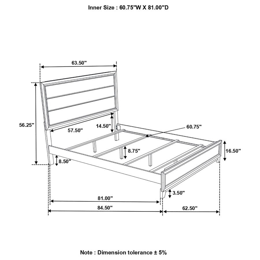 Watson Grey Queen Bed - furniture place usa