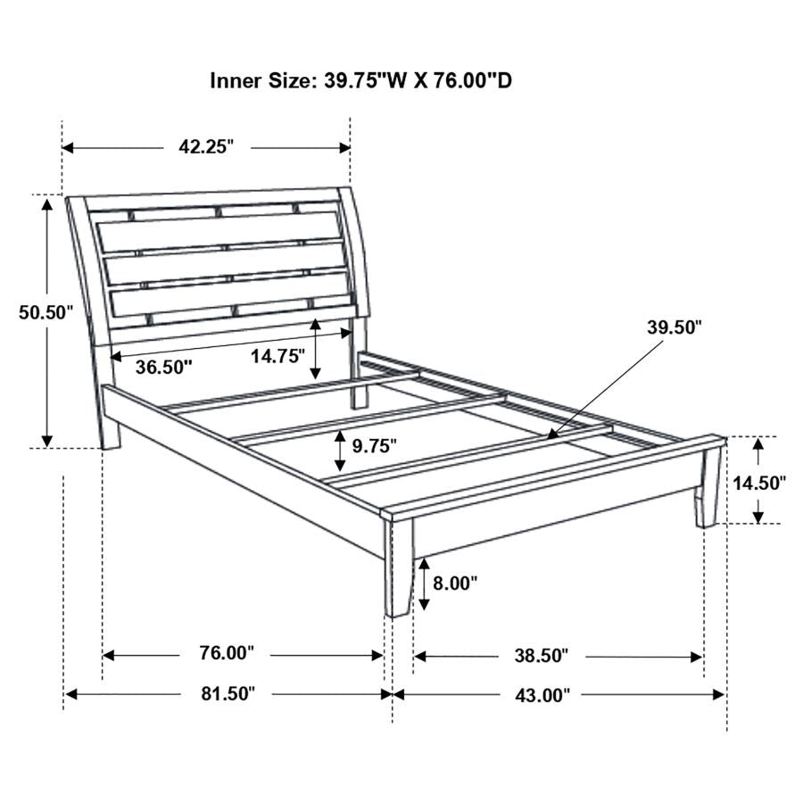 Serenity Grey Twin Bed - furniture place usa
