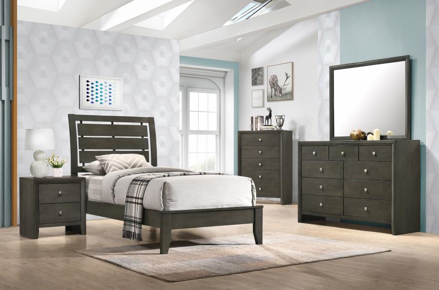 Serenity Grey Twin Bed - furniture place usa
