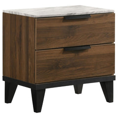 Mays Brown Eastern King Bed 4 Pc Set - furniture place usa