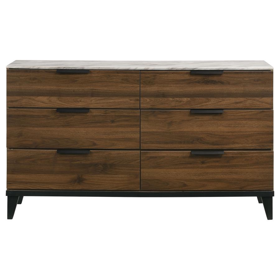 Mays Brown Eastern King Bed 4 Pc Set - furniture place usa