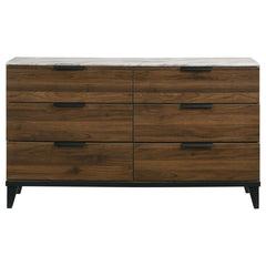 Mays Brown Eastern King Bed 4 Pc Set - furniture place usa