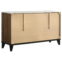 Mays Brown Eastern King Bed 4 Pc Set - furniture place usa