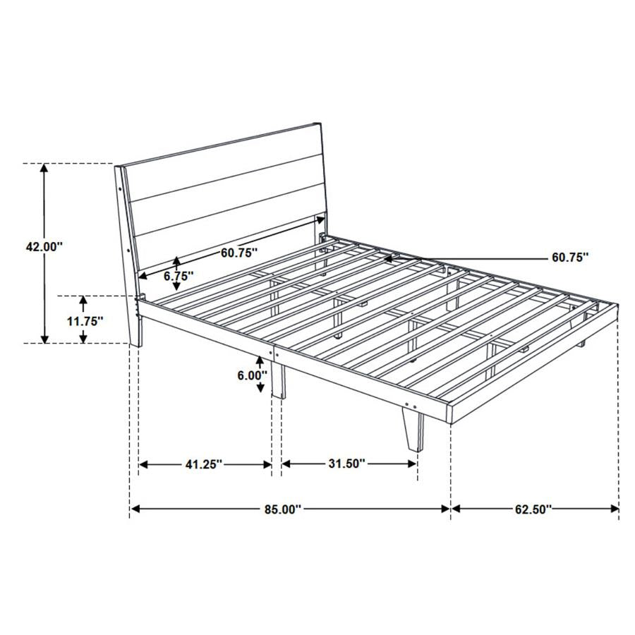 Mays Brown Queen Bed 4 Pc Set - furniture place usa