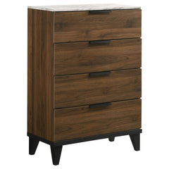 Mays Brown Queen Bed 5 Pc Set - furniture place usa