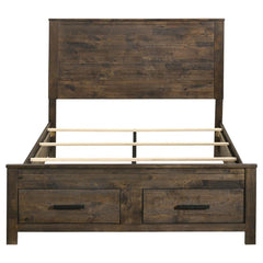 Woodmont Brown Queen Bed 4 Pc Set - furniture place usa