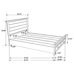 Woodmont Brown Queen Bed 4 Pc Set - furniture place usa