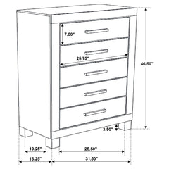 Woodmont Brown Chest - furniture place usa