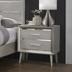 Ramon Silver Nightstand - furniture place usa