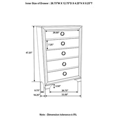 Salford Silver Chest - furniture place usa