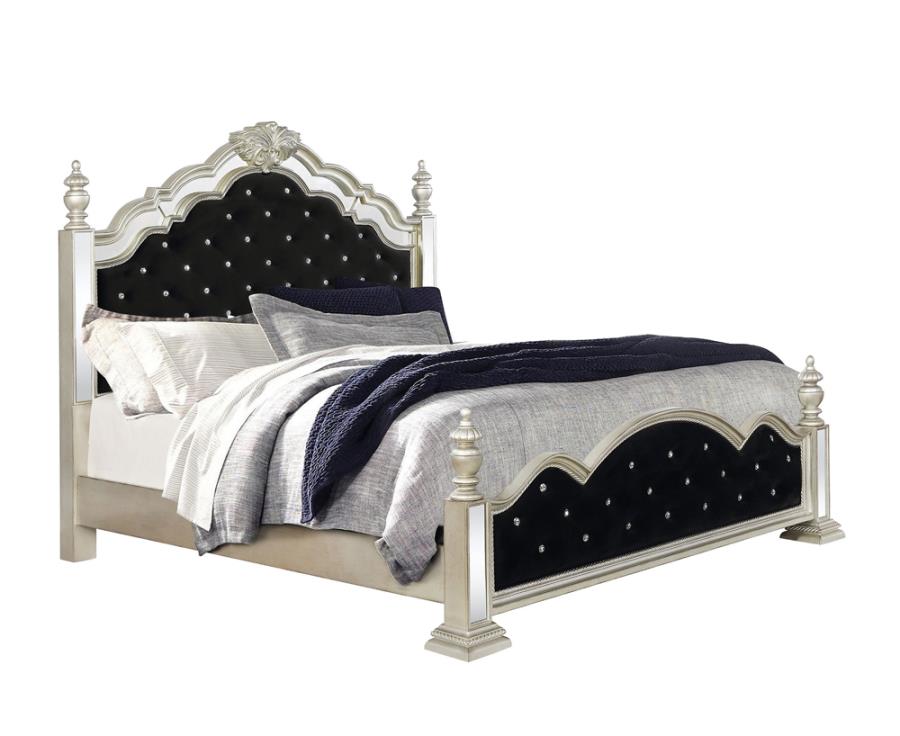 Heidi Silver Queen Bed - furniture place usa