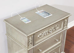 Heidi Silver Nightstand - furniture place usa