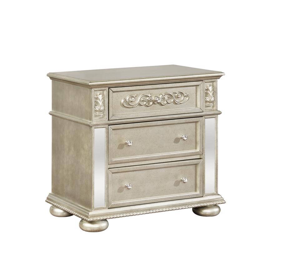 Heidi Silver Nightstand - furniture place usa