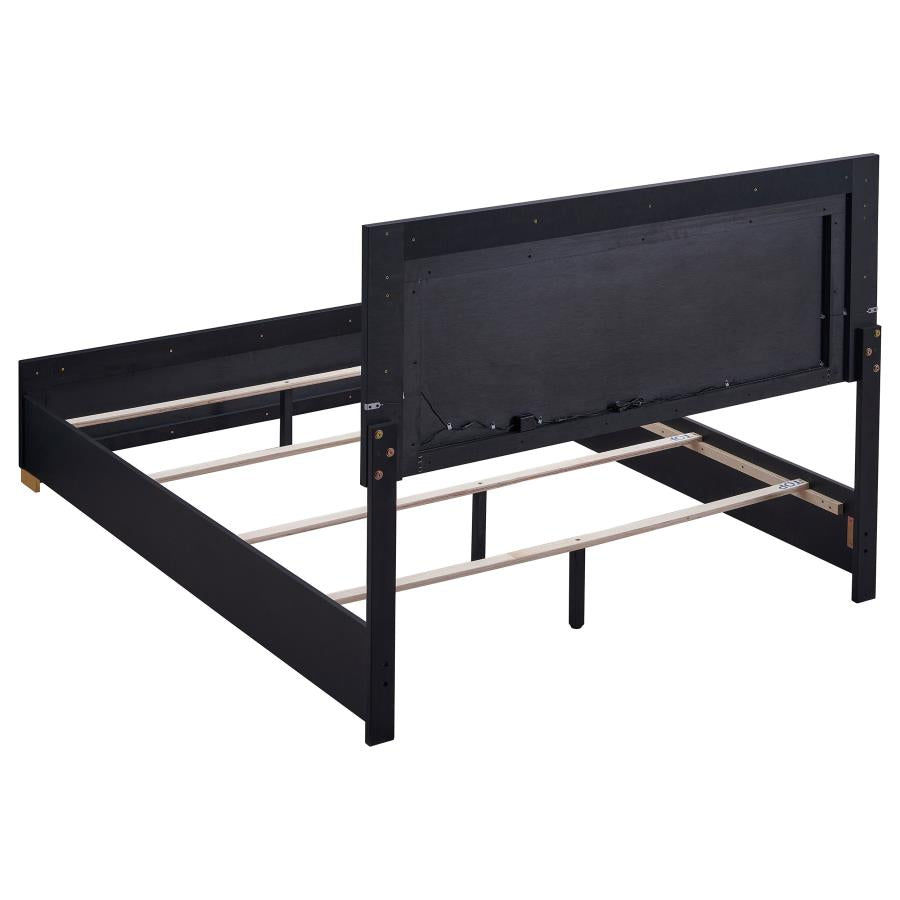 Marceline Black Eastern King Bed 5 Pc Set - furniture place usa