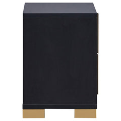 Marceline Black Eastern King Bed 5 Pc Set - furniture place usa