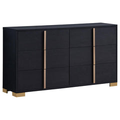 Marceline Black Eastern King Bed 5 Pc Set - furniture place usa