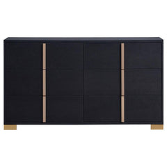 Marceline Black Eastern King Bed 5 Pc Set - furniture place usa
