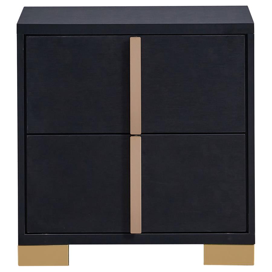 Marceline Black Queen Bed 4 Pc Set - furniture place usa