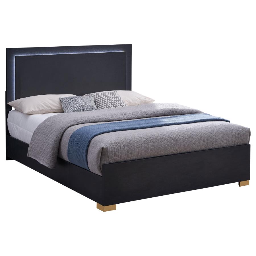 Marceline Black Queen Bed - furniture place usa