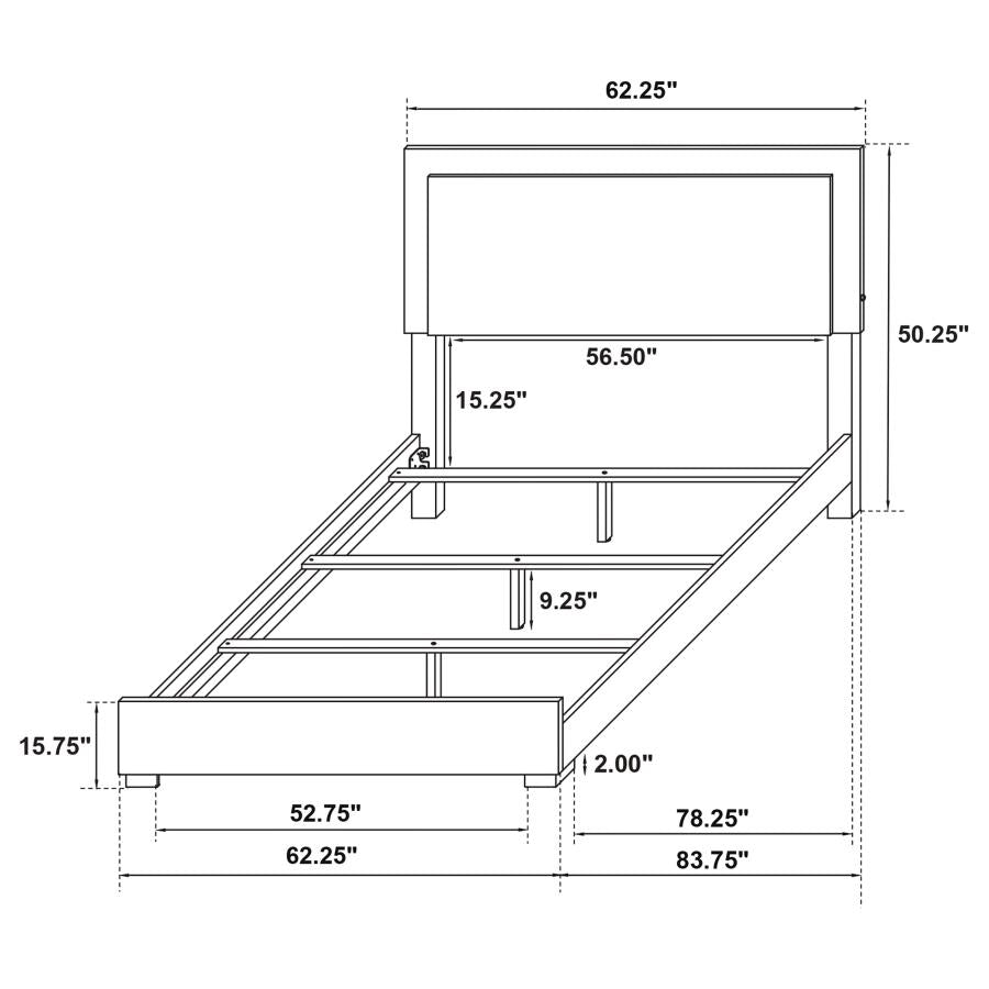 Marceline Black Queen Bed - furniture place usa