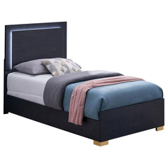 Marceline Black Twin Bed - furniture place usa