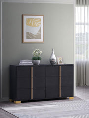 Marceline Black Dresser - furniture place usa