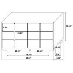 Marceline Black Dresser - furniture place usa