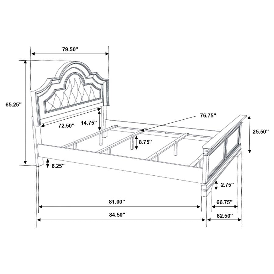 Manchester Brown Eastern King Bed - furniture place usa