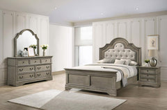 Manchester Brown California King Bed 4 Pc Set - furniture place usa
