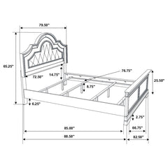 Manchester Brown California King Bed 5 Pc Set - furniture place usa