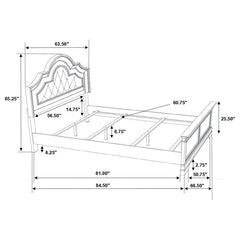 Manchester Brown Queen Bed 5 Pc Set - furniture place usa