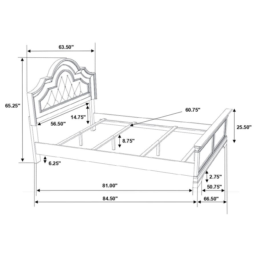 Manchester Brown Queen Bed - furniture place usa