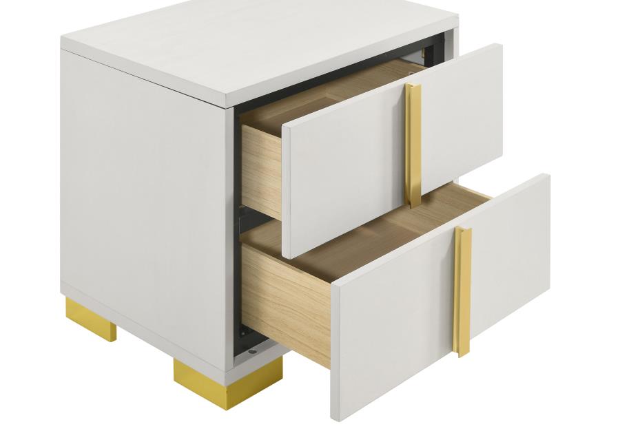 Marceline White Full Bed 4 Pc Set - furniture place usa