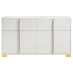 Marceline White Eastern King Bed 5 Pc Set - furniture place usa