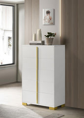 Marceline White Chest - furniture place usa