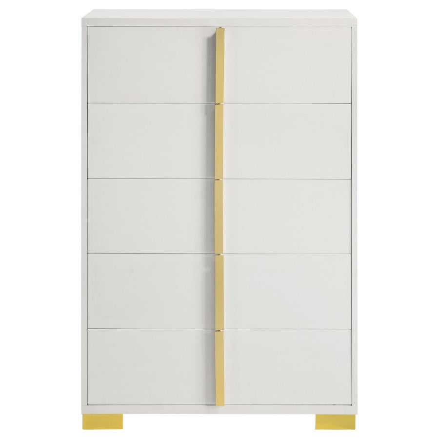 Marceline White Chest - furniture place usa