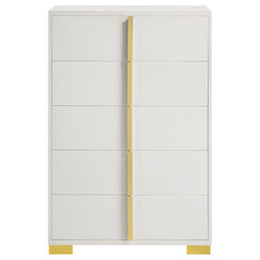 Marceline White Chest - furniture place usa