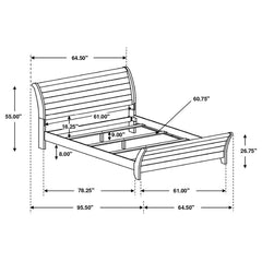 Frederick Brown Queen Bed - furniture place usa