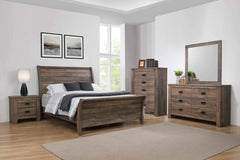 Frederick Brown Queen Bed - furniture place usa
