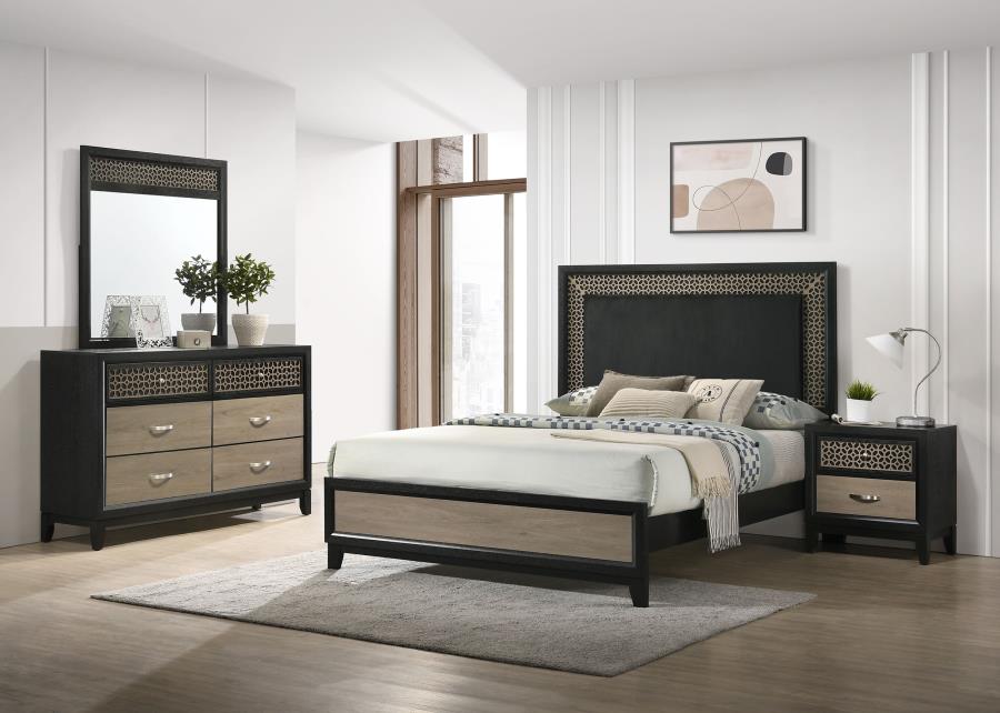 Valencia Brown Queen Bed 4 Pc Set - furniture place usa