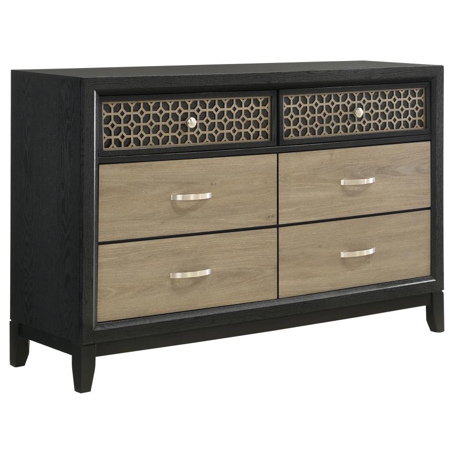 Valencia Brown Queen Bed 4 Pc Set - furniture place usa