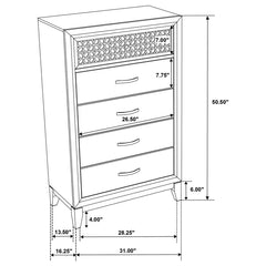 Valencia Brown Chest - furniture place usa
