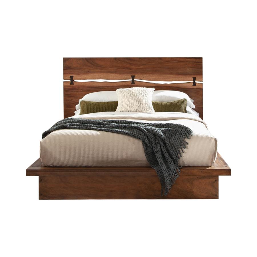 Winslow Brown Queen Bed 5 Pc Set - furniture place usa