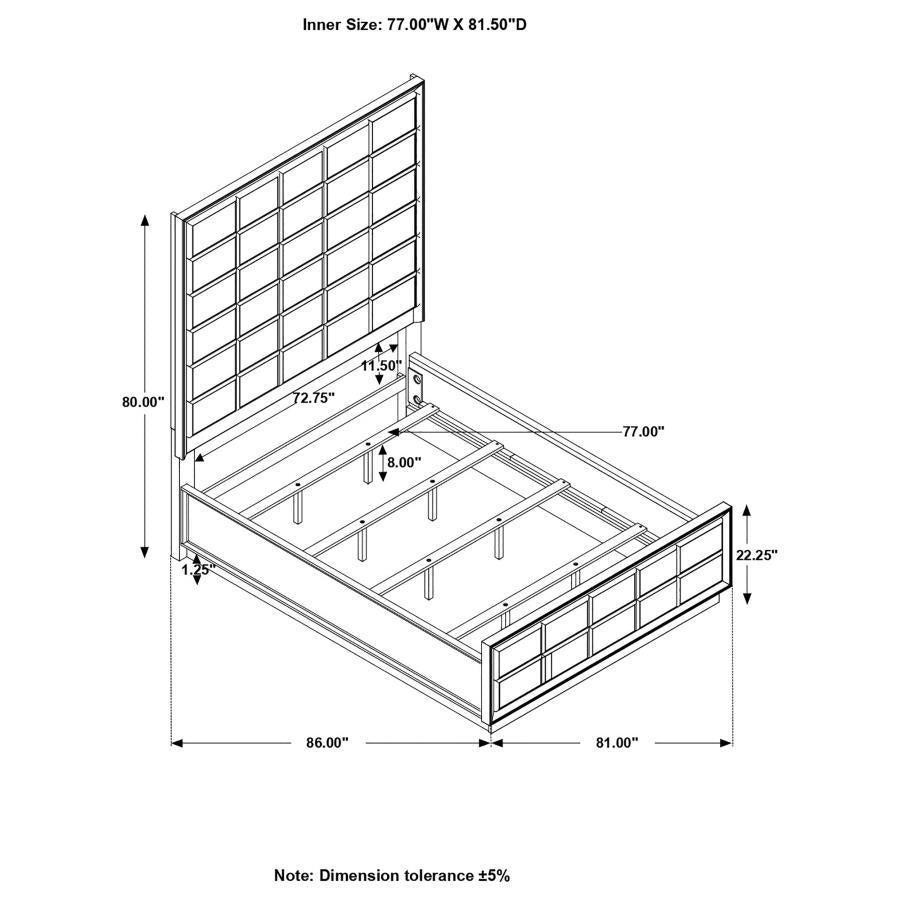 Durango Grey Eastern King Bed - furniture place usa