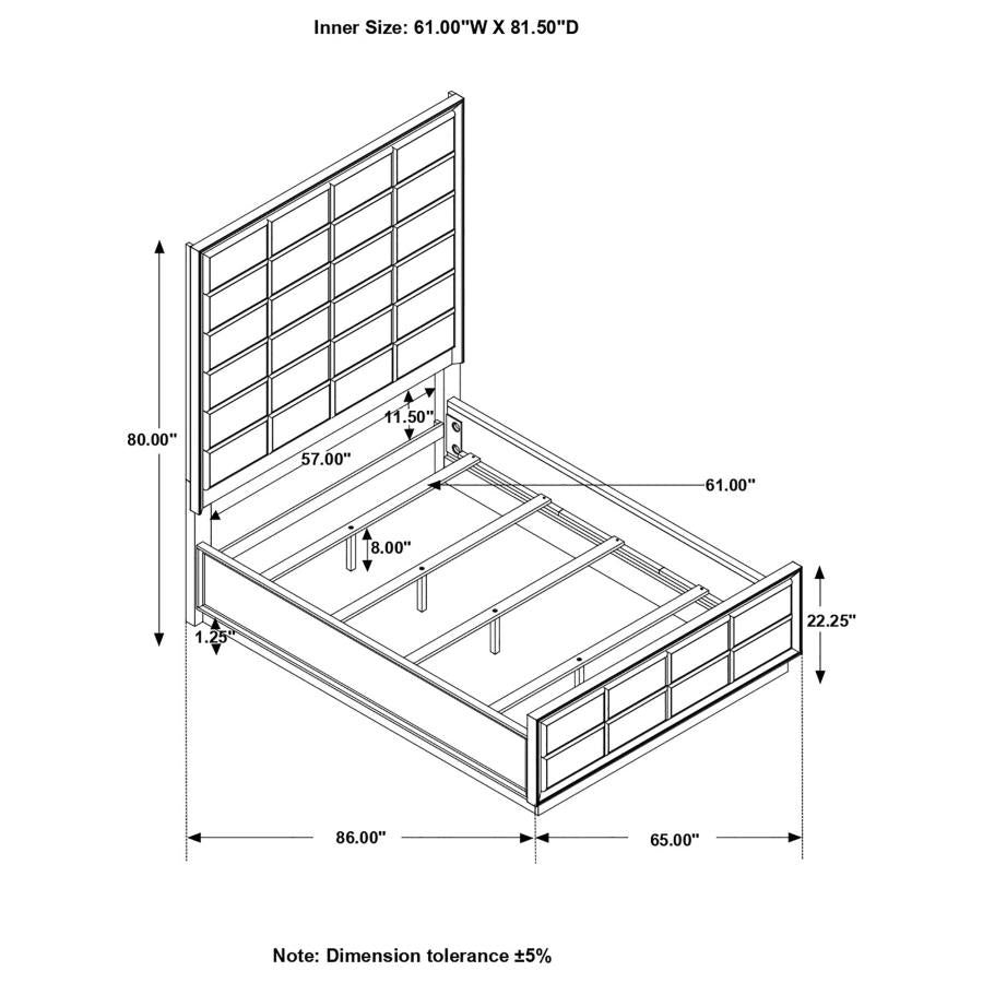 Durango Grey Queen Bed - furniture place usa