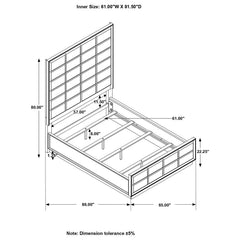 Durango Grey Queen Bed - furniture place usa